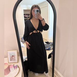 Charlie Holiday NWT Black Cutout Maxi Dress - S
